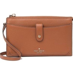 brown crossbody wallet